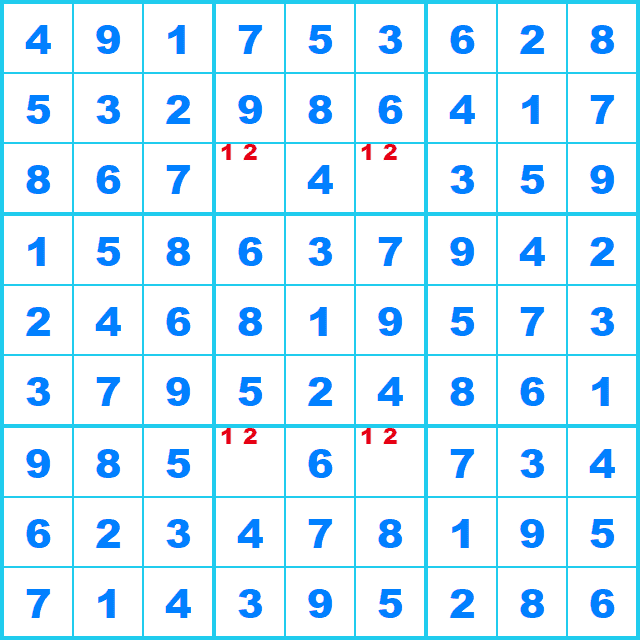 ナンプレ 解き方 BUG