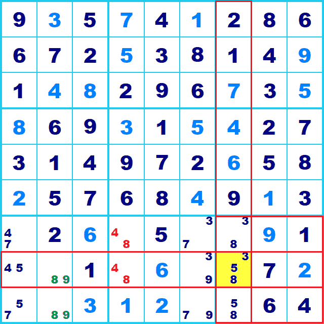 ナンプレ 解き方 BUG