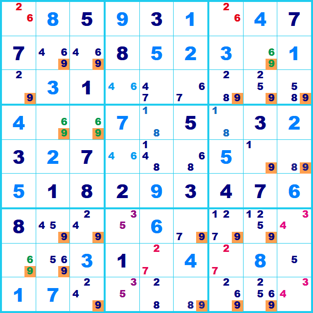 ナンプレ 解き方 Sashimi X-wing