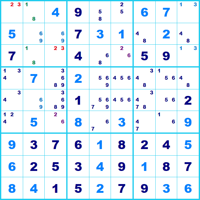 ナンプレ 解き方 WXYZ-wing