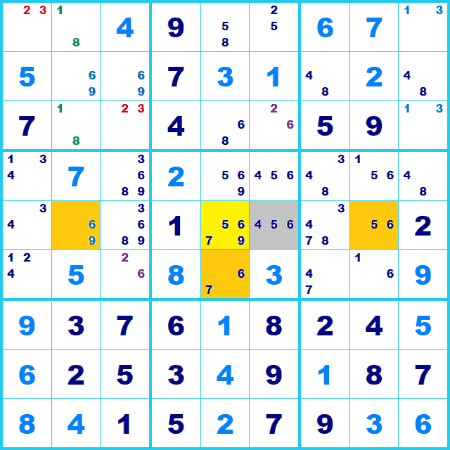 ナンプレ 解き方 WXYZ-wing