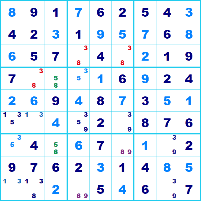 ナンプレ 解き方 XYチェーン