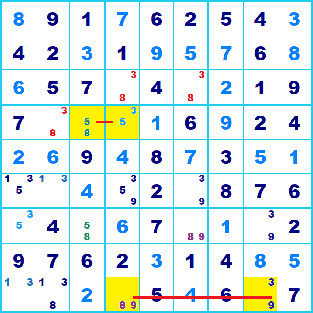ナンプレ 解き方 XYチェーン