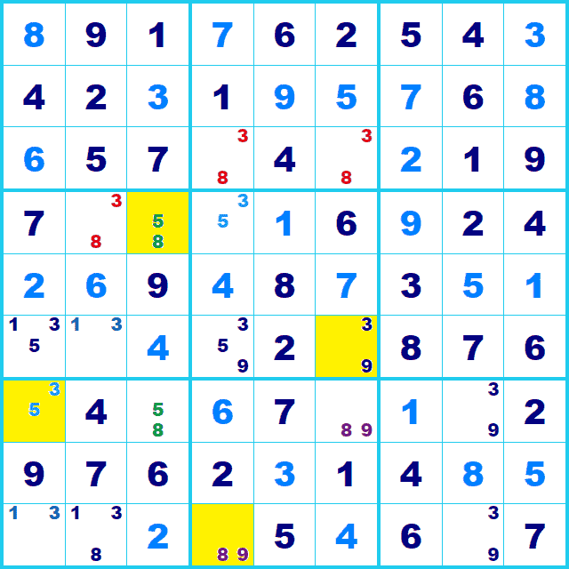 ナンプレ 解き方 XYチェーン