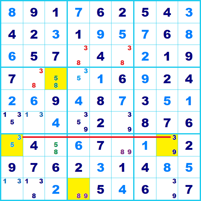 ナンプレ 解き方 XYチェーン