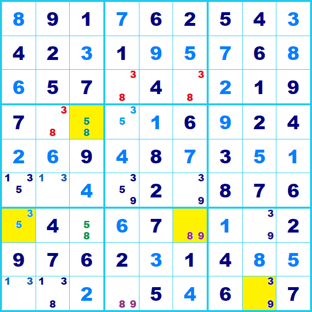 ナンプレ 解き方 XYチェーン