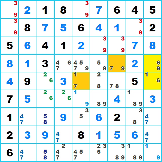 ナンプレ 解き方 XYチェーン