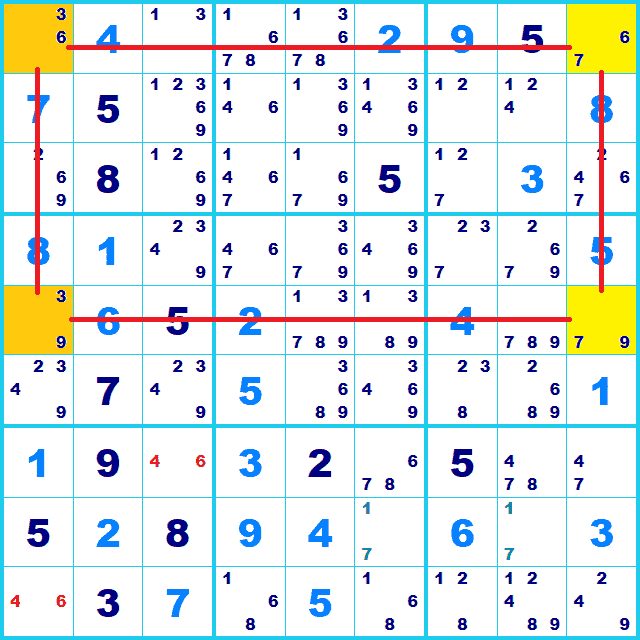 ナンプレ 解き方 XYチェーン