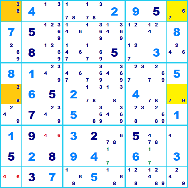 ナンプレ 解き方 XYチェーン