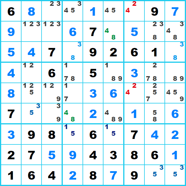 ナンプレ 解き方 XYZ-wing