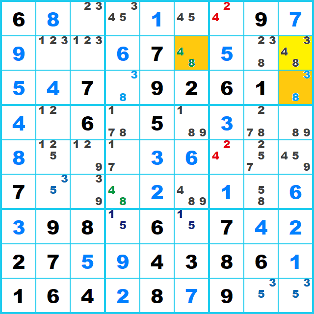 ナンプレ 解き方 XYZ-wing