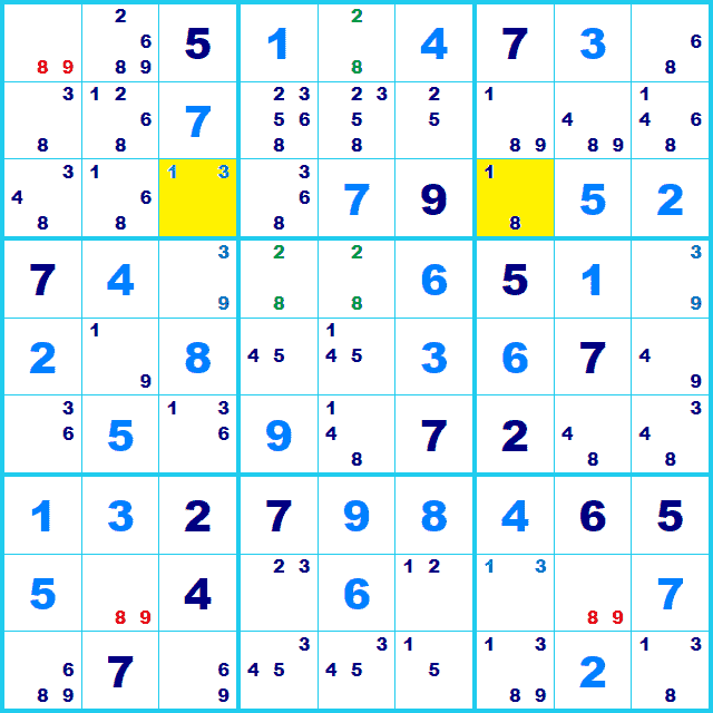 ナンプレ 解き方 Y-wing